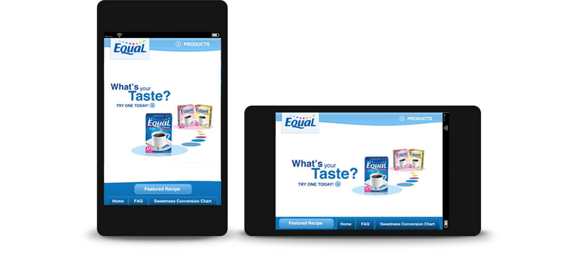 Equal - mobile site design